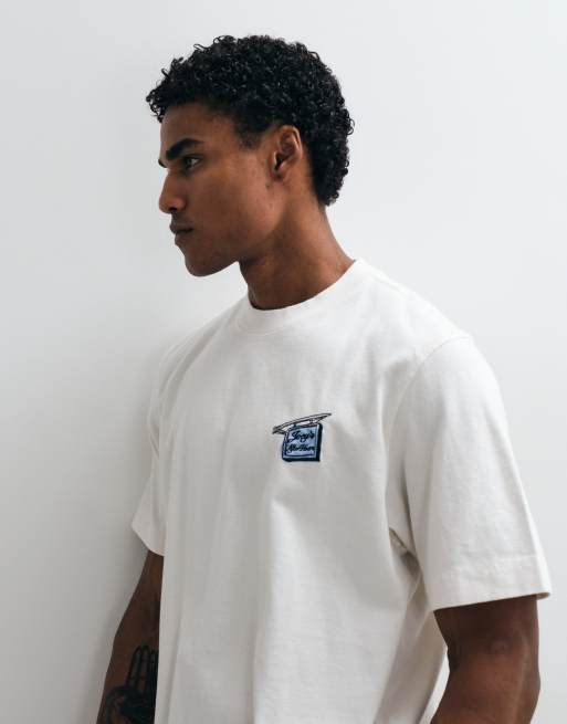 Abercrombie & Fitch t-shirt premium épais avec motif blanc, 4 de 5