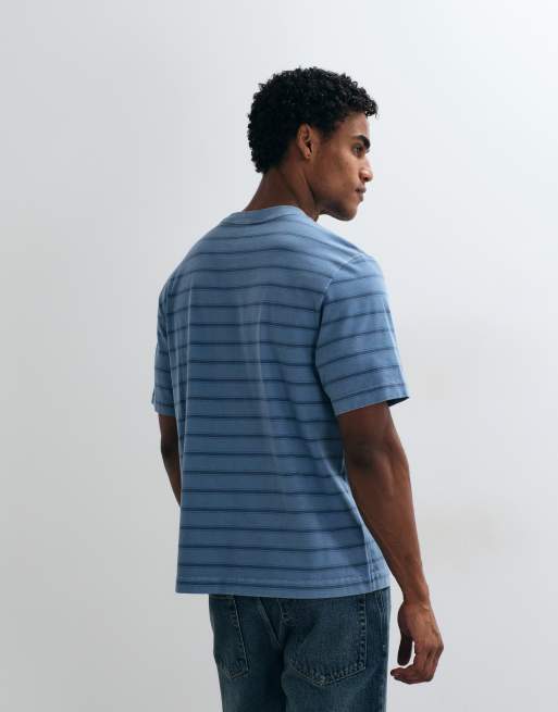 Abercrombie & Fitch t-shirt premium épais bleu délavé, 5 de 5