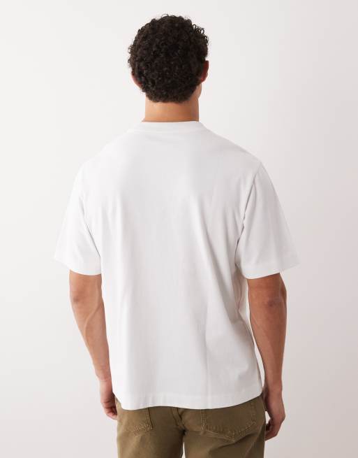 Abercrombie & Fitch - T-shirt premium pesante bianca, 3 di 5