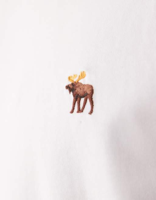 Abercrombie & Fitch - T-shirt premium pesante bianca, 5 di 5