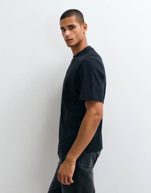 Abercrombie & Fitch T-shirt premium pesante nera, 4 di 5