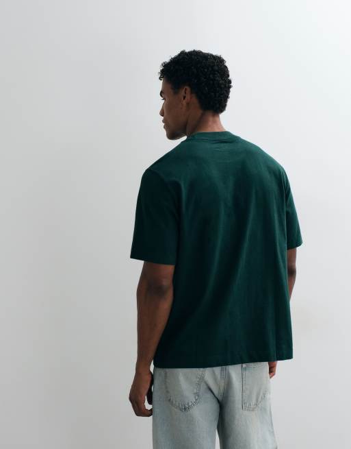 Abercrombie & Fitch T-shirt premium pesante verde, 4 di 5