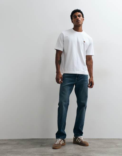 Abercrombie & Fitch t-shirt premium pesanti, 3 pezzi, nero, navy e bianco, 4 di 5