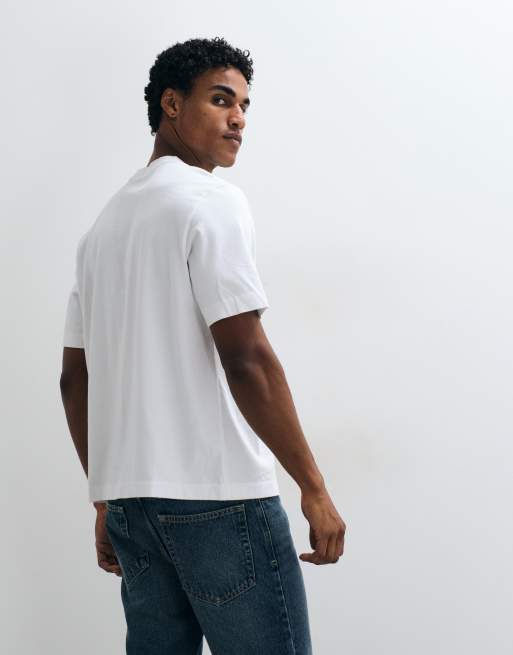 Abercrombie & Fitch t-shirt premium pesanti, 3 pezzi, nero, navy e bianco, 5 di 5