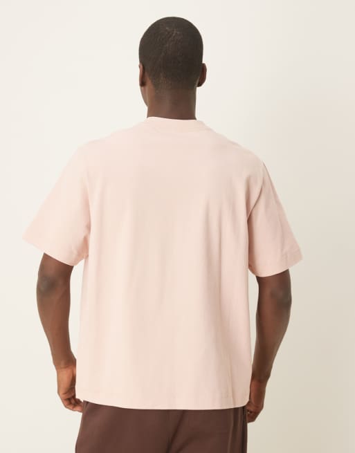 Abercrombie & Fitch - T-shirt premium rosa con logo, 3 di 4