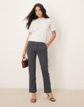 [Abercrombie & Fitch] Abercrombie & Fitch tailored pinstripe pants in grey W26 Short Metallic Stripe