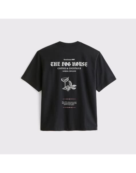 Abercrombie & Fitch Tall premium heavyweight 2.0 tee in black - view 1
