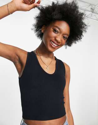 asos black tank top