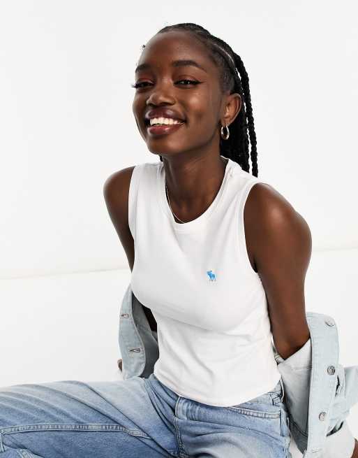 Abercrombie & Fitch - Tanktop in wit met logo