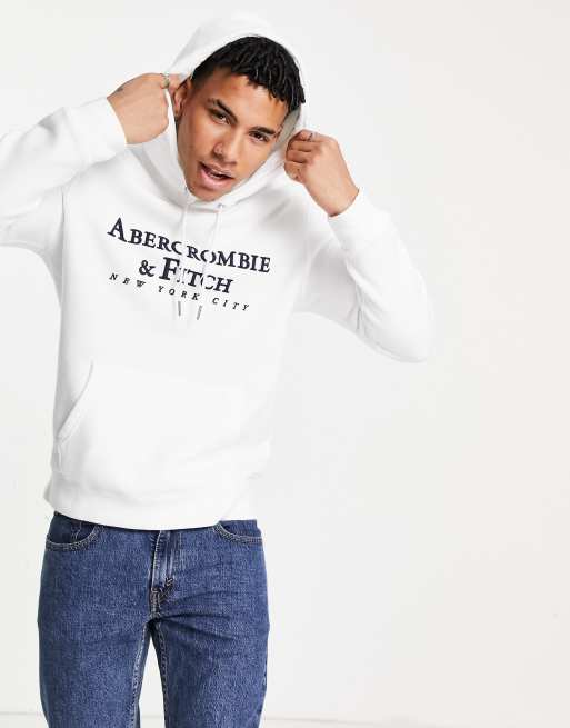 Abercrombie and fitch store white hoodie