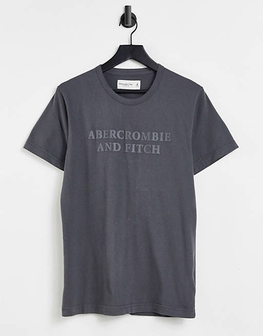 Abercrombie & Fitch tech tonal front logo t-shirt in black