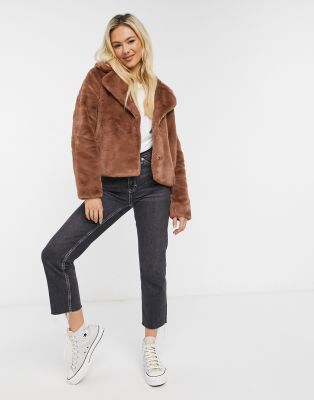 black teddy coat asos