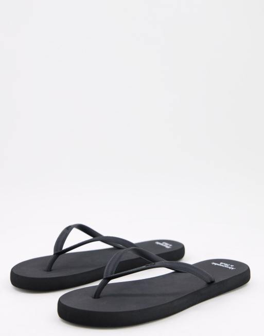 Abercrombie & Fitch - Teenslippers in zwart