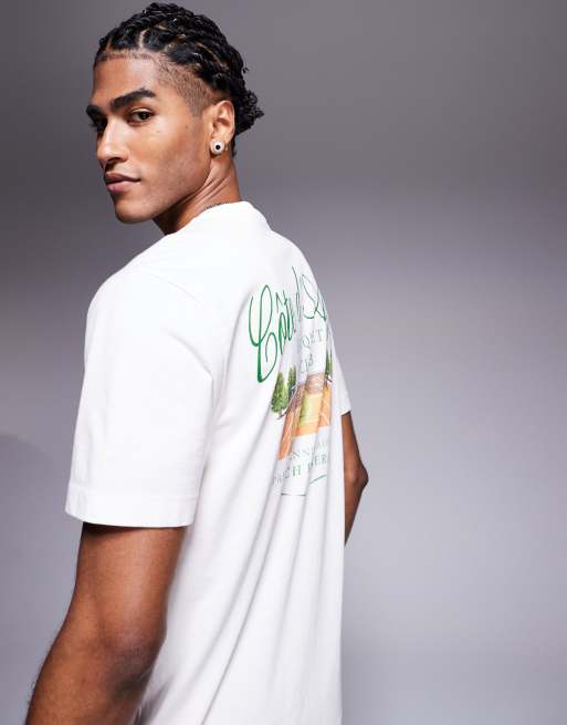Abercrombie & Fitch tennis back print classic t-shirt in white | ASOS