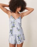 [Abercrombie & Fitch] Abercrombie & Fitch tie up pyjama cami top in blue floral (part of a set) S BLUE FLORAL