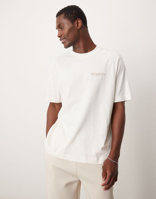 Abercrombie & Fitch - Timeless - Cropped oversized T-shirt met logo in wit