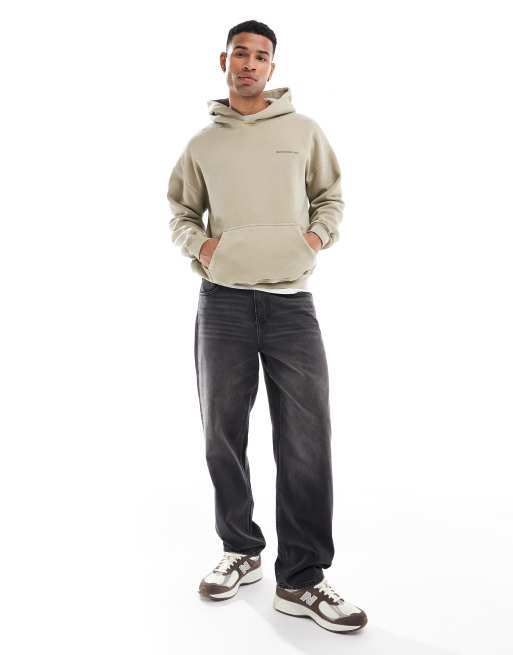 Abercrombie & Fitch timeless logo oversized hoodie in light green, 3 of 4