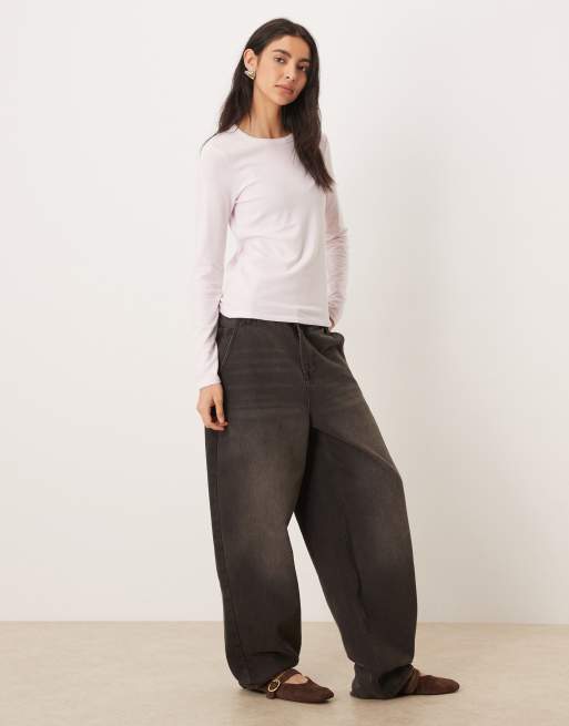 Abercrombie & Fitch - Top à manches longues et col ras de cou - Rose, 2 de 4