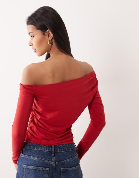 Abercrombie & Fitch - Top asymétrique torsadé à manches longues - view 1