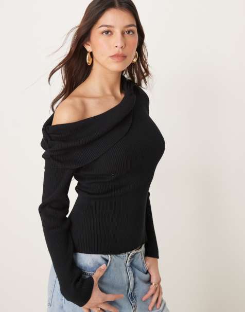 Abercrombie & Fitch - Top boutonné avec col - Noir - view 1