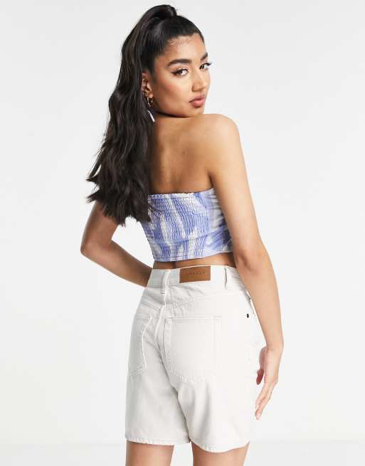 abercrombie white crop top