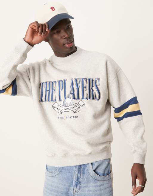 Abercrombie & Fitch - Top molletonné à motif - Gris et multicolore