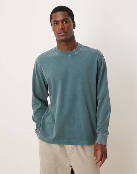 Abercrombie & Fitch - Top premium pesante a maniche lunghe blu - view 1