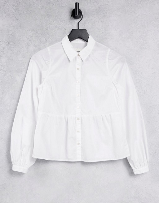 Abercrombie & Fitch trapeze shirt in white