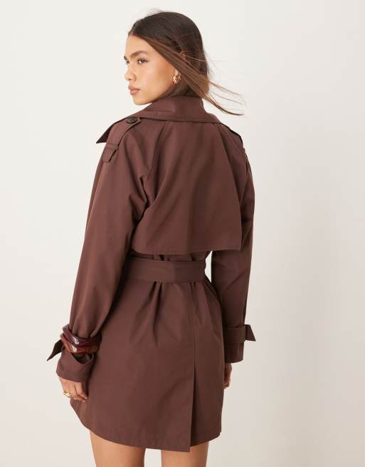 Abercrombie & Fitch - Trench-coat court - Marron, 4 de 4
