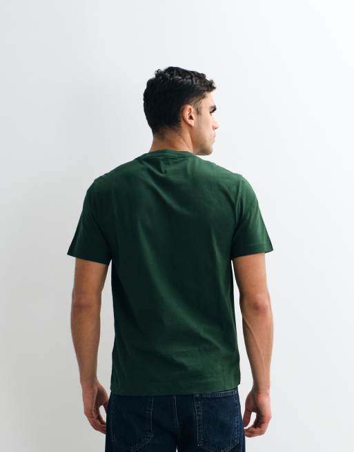 Abercrombie & Fitch trend chest script logo t-shirt in dark green