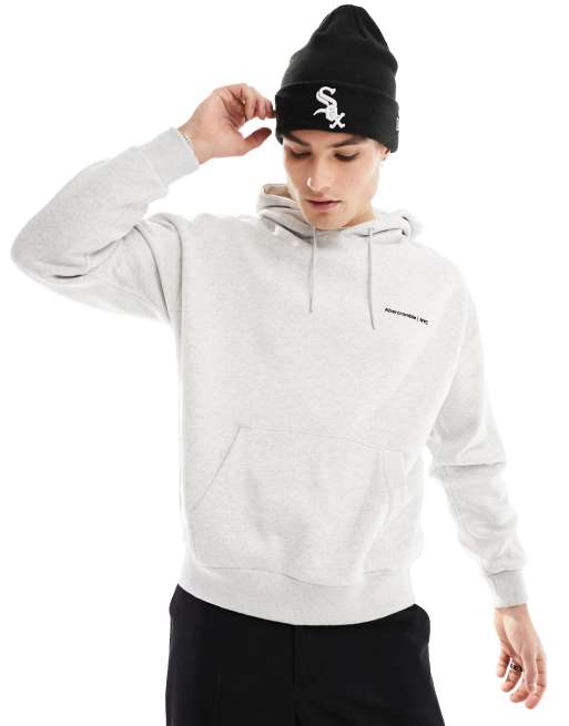 Abercrombie & Fitch – Trend – Kapuzenpullover in Grau mit sehr kleinem Logo