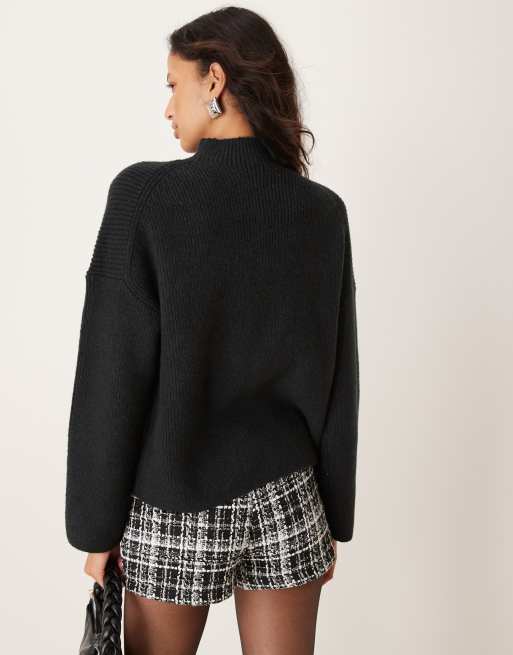 Abercrombie & Fitch turtle neck knit jumper in black | ASOS