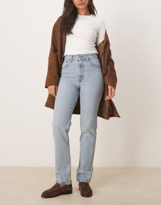 Abercrombie & Fitch Ultra High Rise 90s Straight Leg Jeans In Blue