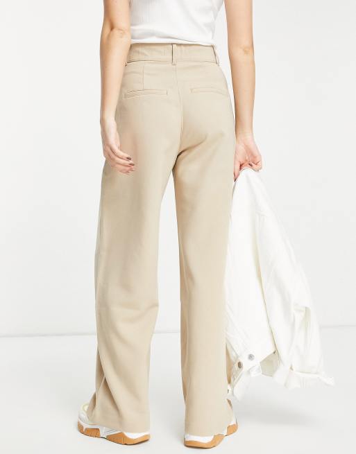 Abercrombie & Fitch wide leg twill pants in camel