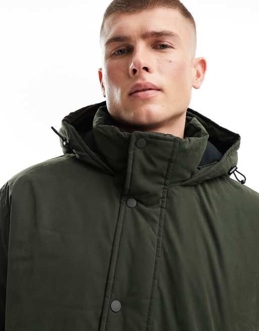 Abercrombie Fitch ultra hooded parka coat in olive green ASOS