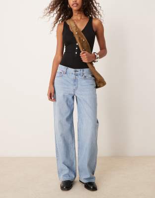 Abercrombie & Fitch ultra loose low rise jeans in light