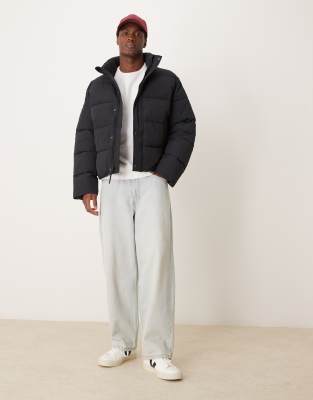 Abercrombie & Fitch Abercrombie & Fitch ultra puffer jacket in black