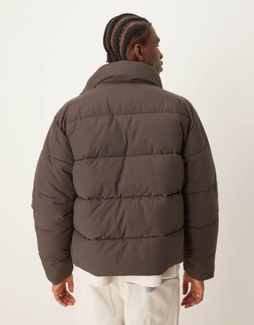 Abercrombie Fitch ultra puffer jacket in brown ASOS