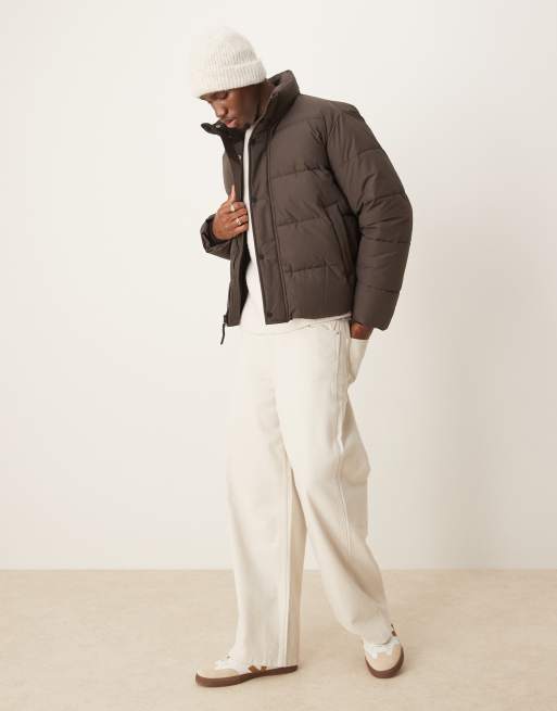 Abercrombie Fitch Abercrombie Brown Puffer Jacket Abercrombie