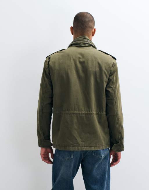 Abercrombie & Fitch utilityjacka med dragkedja i khaki, 4 av 5