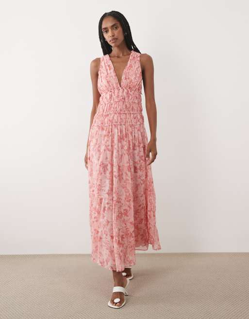 chiffon dress floral Poppy Print This floor Pleated Chiffon Care: Keep Shoe size:11.5 granmob