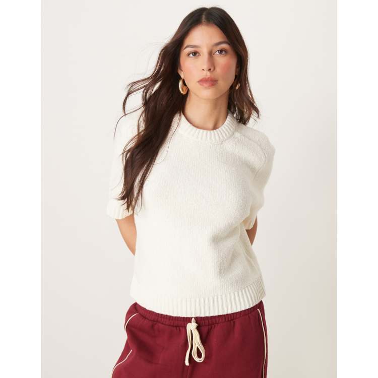 トップス vintage Abercrombie&Fitch Henry knit top 207916467-1-white?$n_750w$&wid