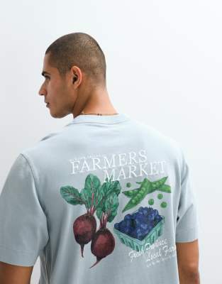 Abercrombie & Fitch vacation back graphic in light blue | ASOS