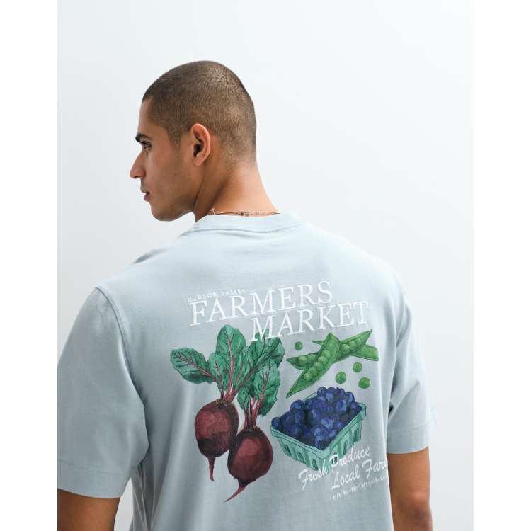 Abercrombie & Fitch vacation back graphic in light blue | ASOS