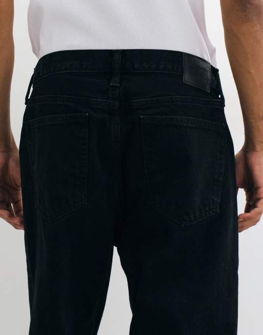 Abercrombie & Fitch - vaqueros de corte holgado en lavado negro, 4 de 5
