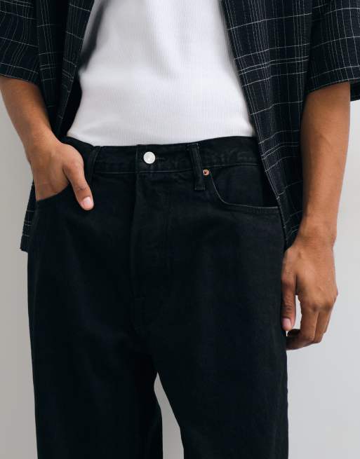 Abercrombie & Fitch - vaqueros de corte holgado en lavado negro, 5 de 5