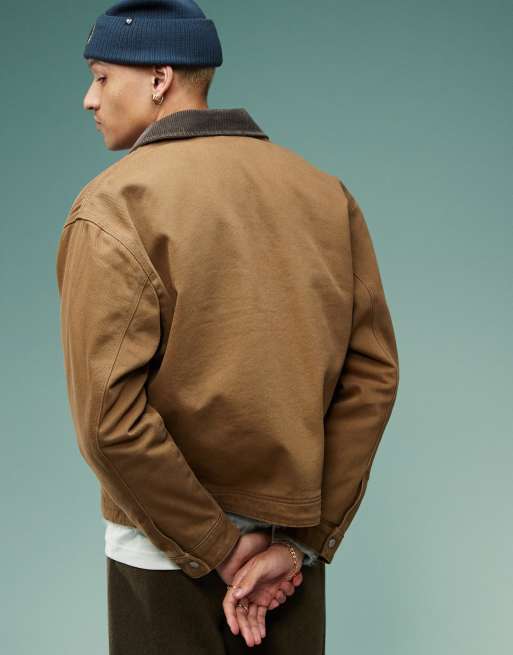 Abercrombie & Fitch - Veste de travail courte à fermeture éclair - Marron délavé, 2 de 4