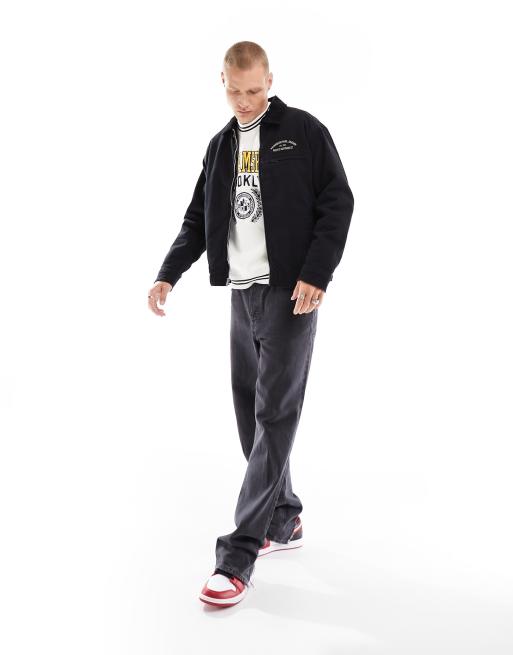 Abercrombie & Fitch - Veste style workwear à broderies - Noir, 3 de 4