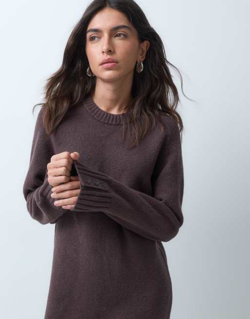 Abercrombie & Fitch vestido jersey de punto marrón, 5 de 5
