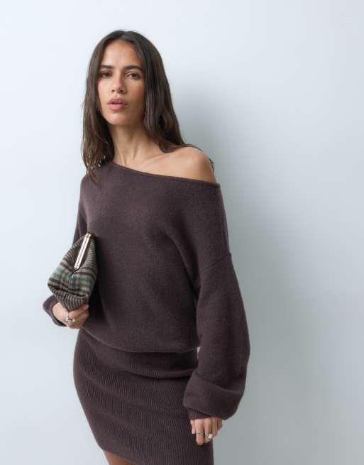 Abercrombie & Fitch vestito in maglia marrone, 2 di 5